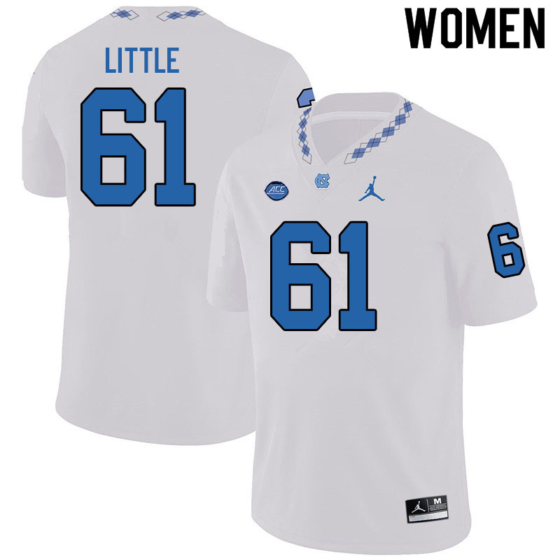 Jordan Brand Women #61 Drew Little North Carolina Tar Heels College Football Jerseys Sale-White